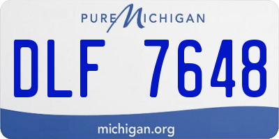 MI license plate DLF7648