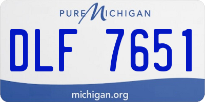 MI license plate DLF7651