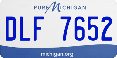 MI license plate DLF7652