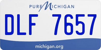 MI license plate DLF7657