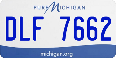 MI license plate DLF7662
