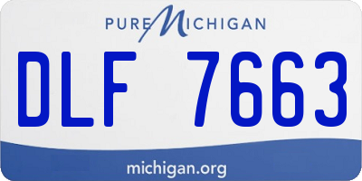 MI license plate DLF7663