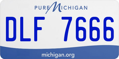 MI license plate DLF7666