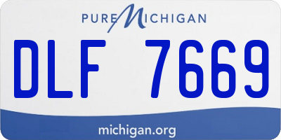 MI license plate DLF7669