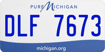 MI license plate DLF7673