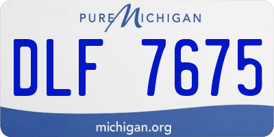 MI license plate DLF7675