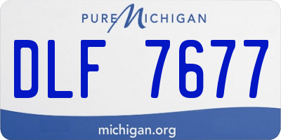 MI license plate DLF7677