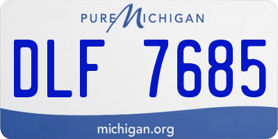 MI license plate DLF7685