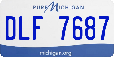 MI license plate DLF7687