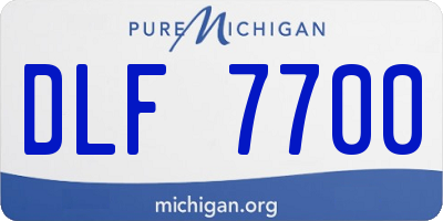 MI license plate DLF7700