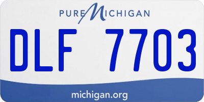 MI license plate DLF7703