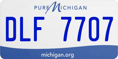 MI license plate DLF7707