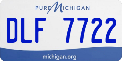 MI license plate DLF7722