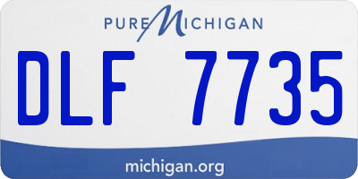 MI license plate DLF7735