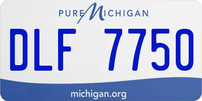 MI license plate DLF7750