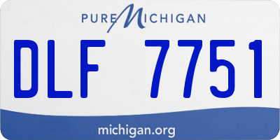 MI license plate DLF7751