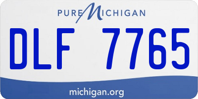 MI license plate DLF7765