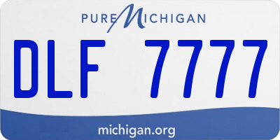 MI license plate DLF7777