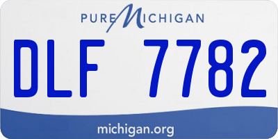 MI license plate DLF7782