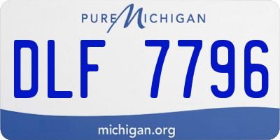 MI license plate DLF7796