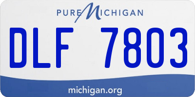 MI license plate DLF7803
