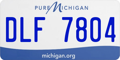 MI license plate DLF7804