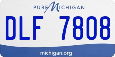 MI license plate DLF7808