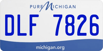 MI license plate DLF7826