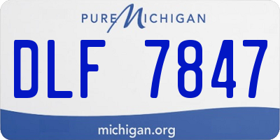 MI license plate DLF7847