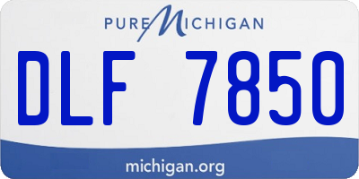 MI license plate DLF7850