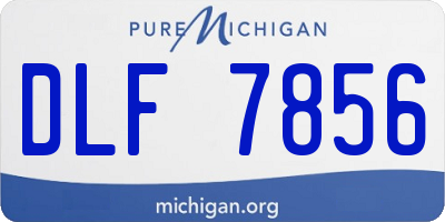 MI license plate DLF7856