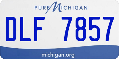MI license plate DLF7857