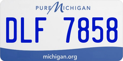 MI license plate DLF7858