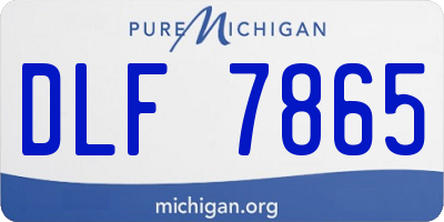 MI license plate DLF7865