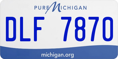 MI license plate DLF7870