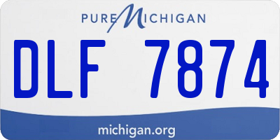 MI license plate DLF7874