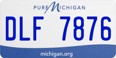MI license plate DLF7876