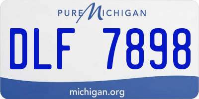 MI license plate DLF7898