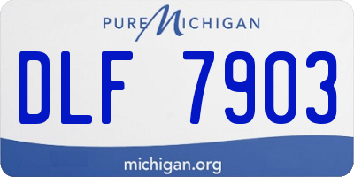 MI license plate DLF7903