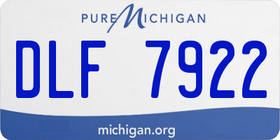 MI license plate DLF7922