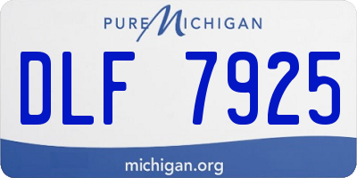 MI license plate DLF7925