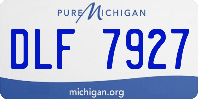 MI license plate DLF7927