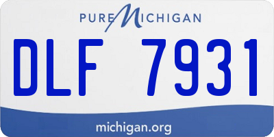 MI license plate DLF7931
