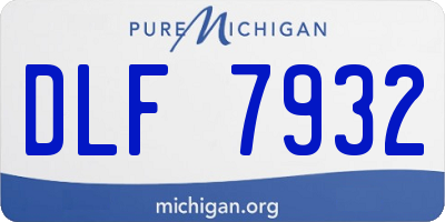 MI license plate DLF7932