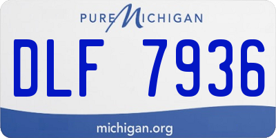 MI license plate DLF7936