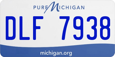 MI license plate DLF7938