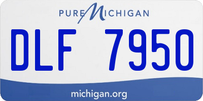 MI license plate DLF7950
