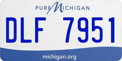 MI license plate DLF7951