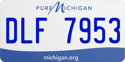MI license plate DLF7953