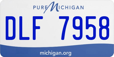 MI license plate DLF7958